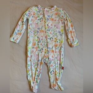 Magnetic Me floral footie pajama